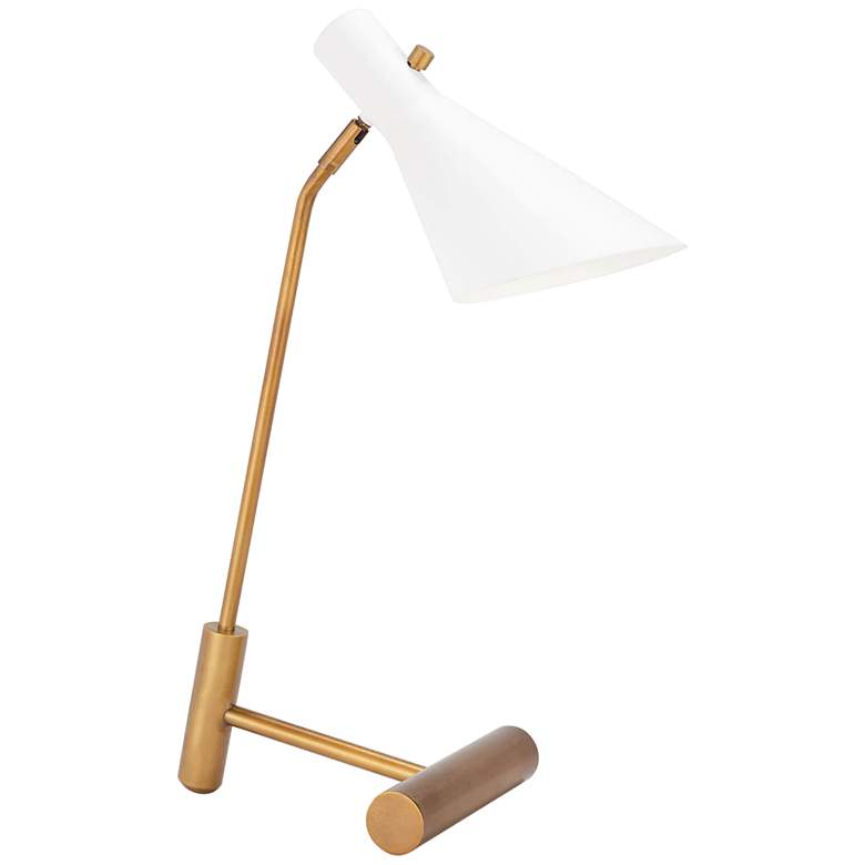 Image 1 Regina Andrew Spyder Task Lamp (White and Natural Brass) 24 Height