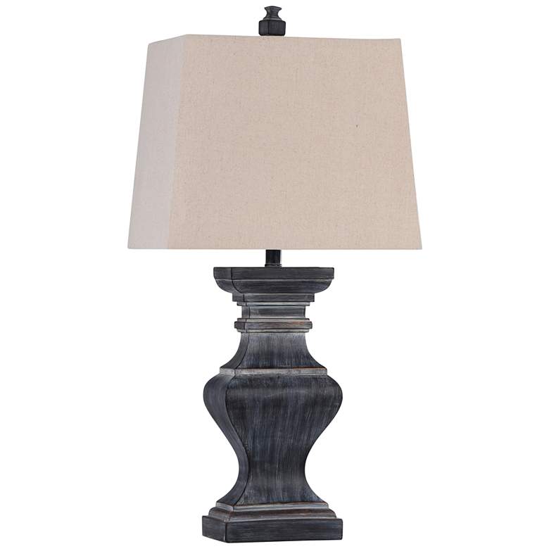 Image 2 Regina Andrew Square Candlestick 33 1/2" Rustic Black Table Lamp