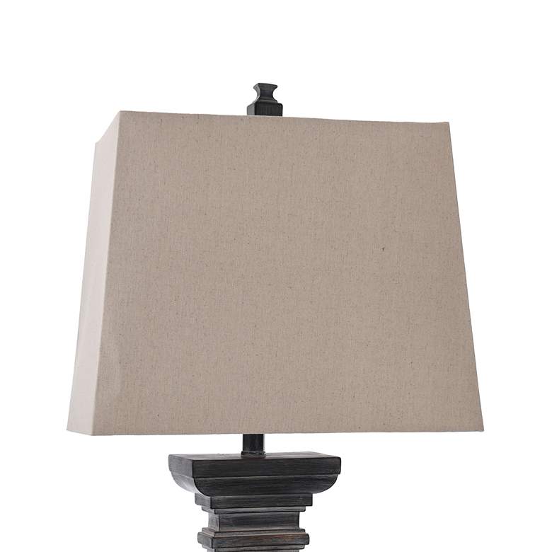 Image 3 Regina Andrew Square Candlestick 33 1/2" Rustic Black Table Lamp more views