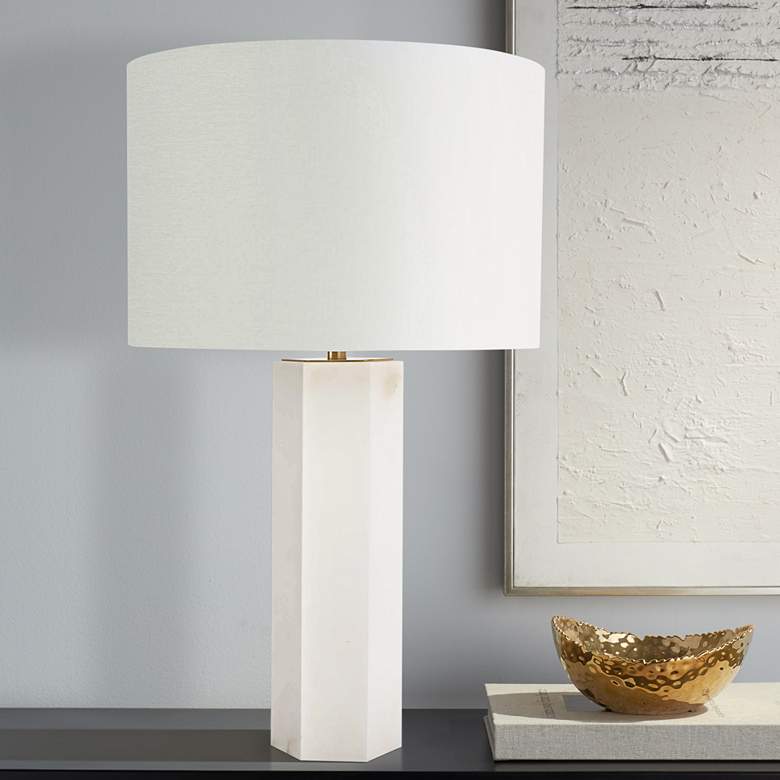 Image 1 Regina Andrew Stella 26 3/4 inch Modern Alabaster Table Lamp