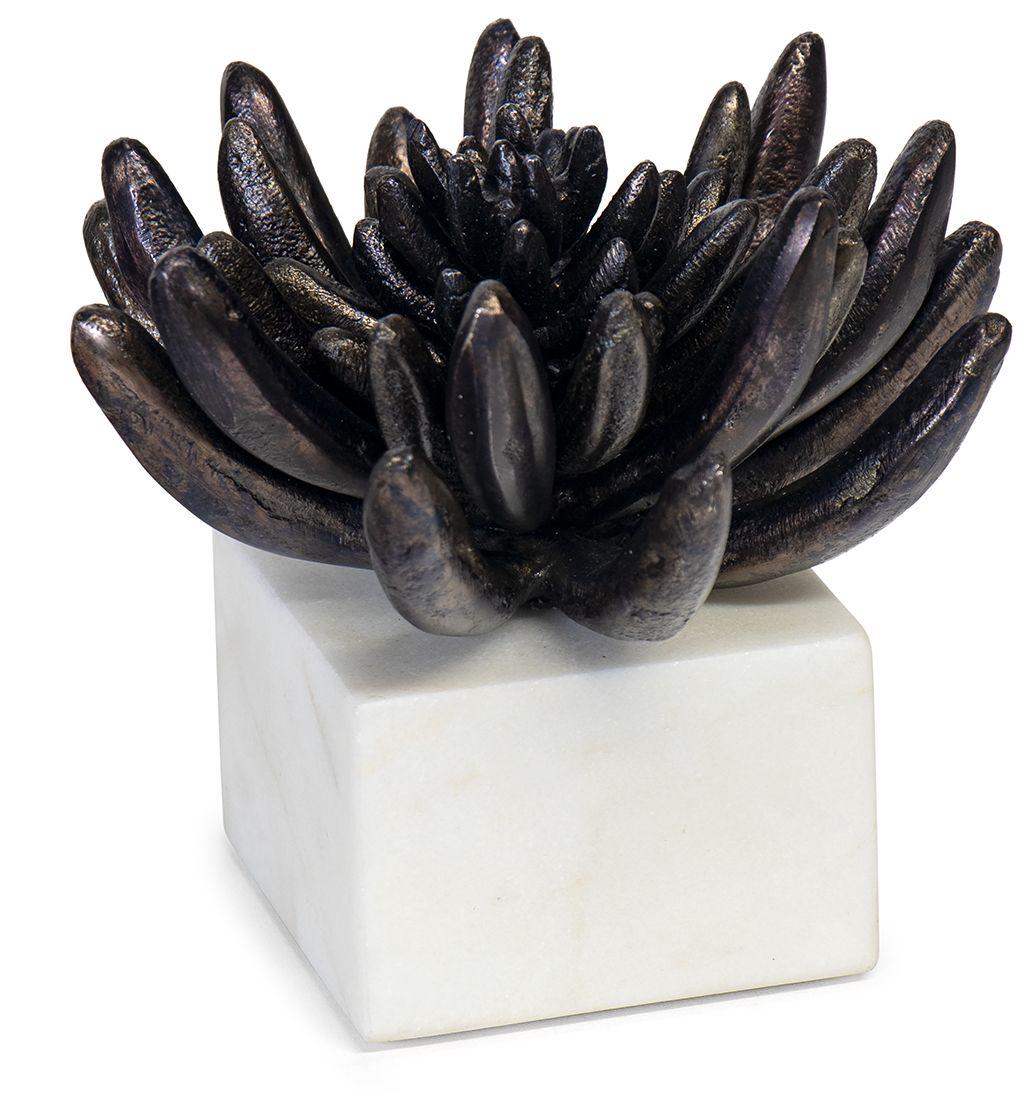 Image 2 Regina Andrew Succulent Sculpture 2 Blackened Zinc more views