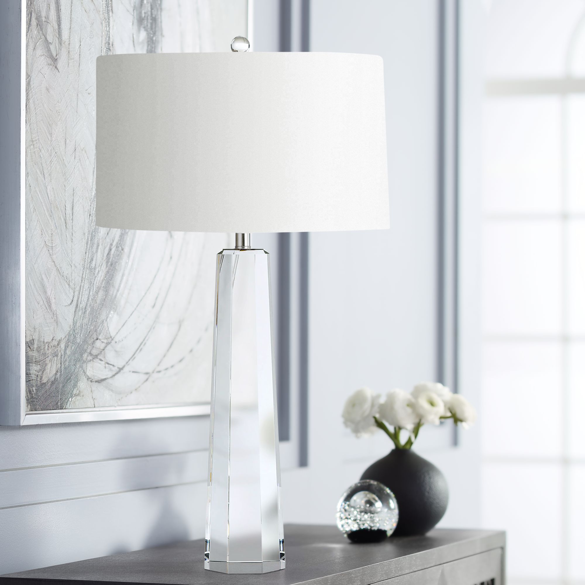 2024 Glass Table Lamp 32-inch Tall