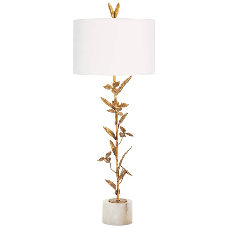 Image 2 Regina Andrew Trillium 37" Modern Flower Brass Buffet Lamp