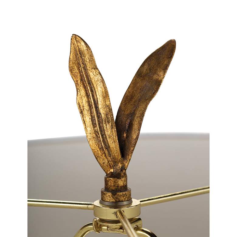 Image 3 Regina Andrew Trillium 37" Modern Flower Brass Buffet Lamp more views