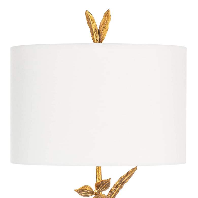 Image 5 Regina Andrew Trillium 37" Modern Flower Brass Buffet Lamp more views