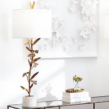 Regina Andrew Trillium 37" Modern Flower Brass Buffet Lamp