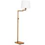 1_Regina Andrew Virtue 65" High Natural Brass Swing Arm Floor Lamp