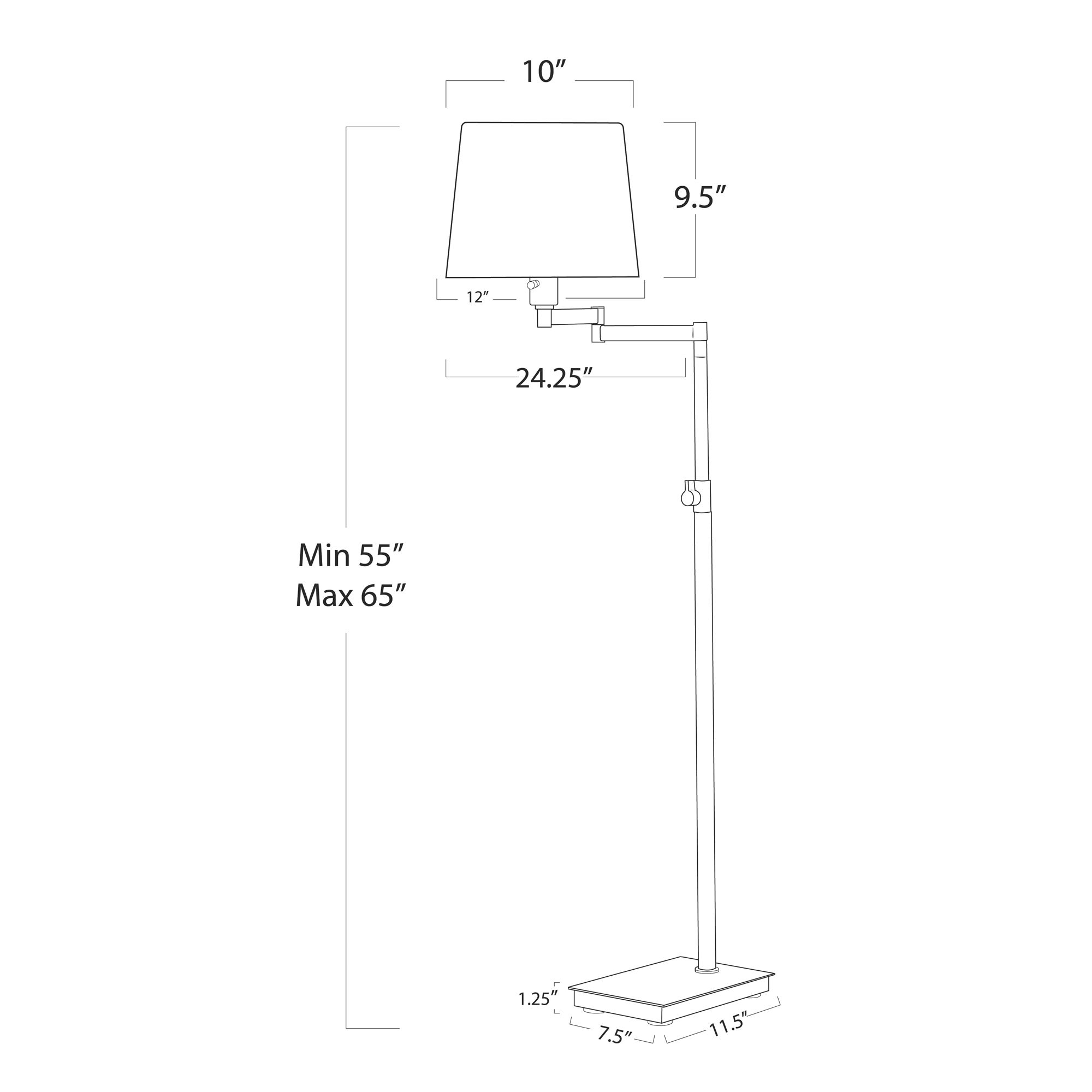Image 6 Regina Andrew Virtue 65" Swing Arm Floor Lamp more views