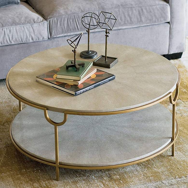 Image 1 Regina Andrew Vogue Shagreen Cocktail Table 17 Height