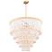 Regina Andrew Waterfall 32" Wide Multi-Tier White Bead Chandelier