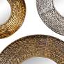 Regina Bronze Silver and Gold Round Wall Mirrors Set of 3