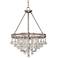 Regina Brushed Nickel 19" Wide Crystal Chandelier