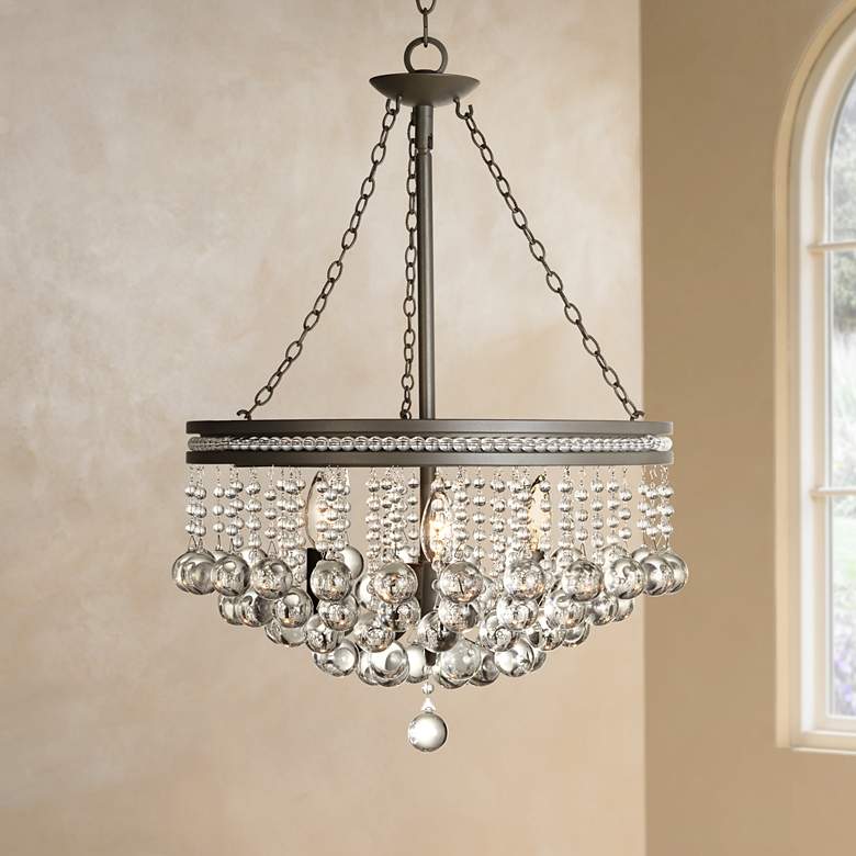 Image 1 Regina Olive Bronze 19" Wide Crystal Chandelier