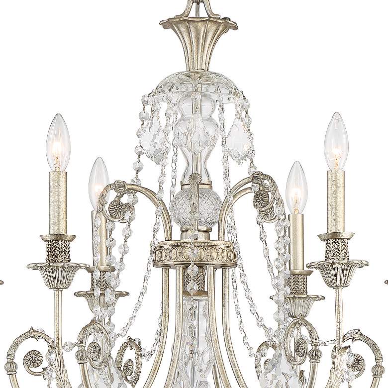 Image 5 Regis 26" Wide 6-Light Olde Silver and Crystal Chandelier more views
