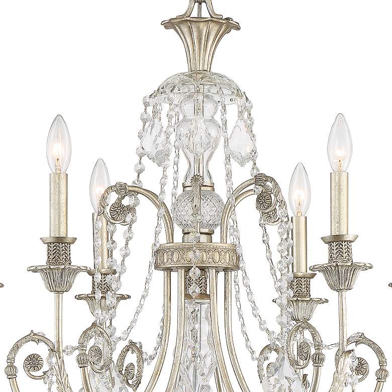 Image 5 Regis 26 inch Wide 6-Light Olde Silver and Crystal Chandelier more views