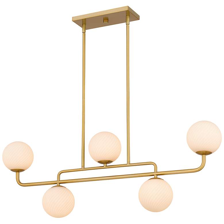 Image 2 Regis 5-Light Brushed Gold Island Light