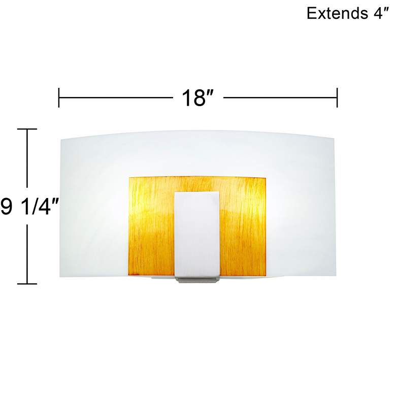 Image 2 Rego 9 1/4" High Brushed Nickel and Alabaster Modern Wall Sconce more views