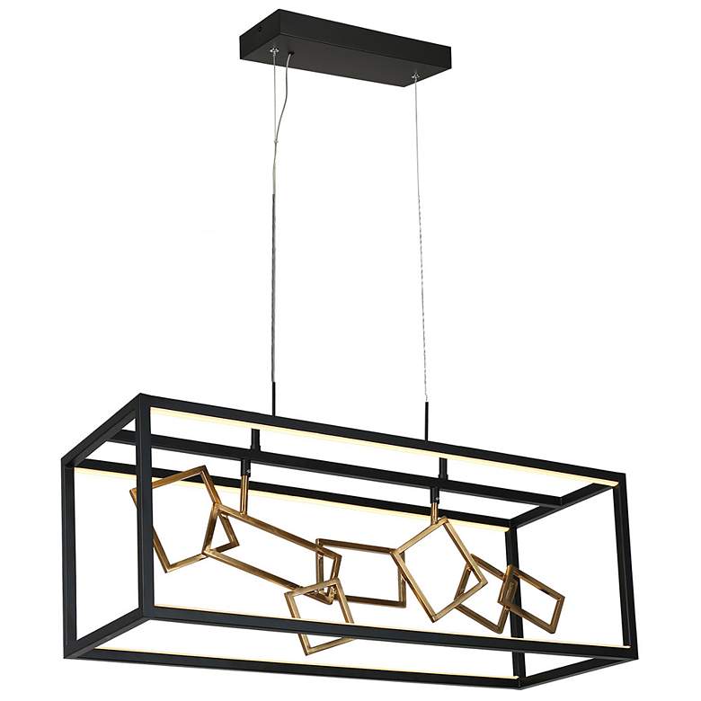 Image 6 Regoblern 8-Light LED Black Gold Island Chandelier more views