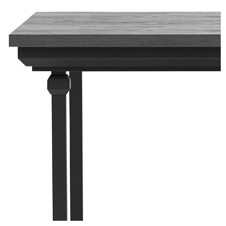 Image 3 Regorra 23 3/4"W Antique Gray and Black 1-Shelf End Table more views