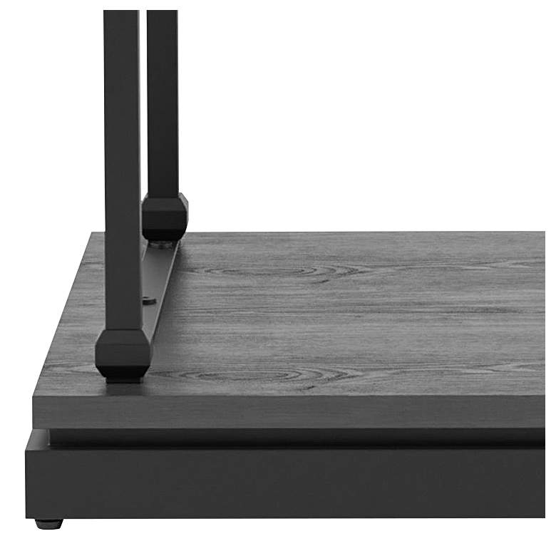 Image 4 Regorra 23 3/4"W Antique Gray and Black 1-Shelf End Table more views
