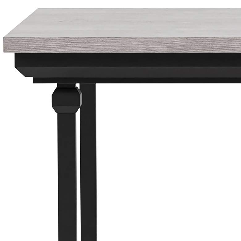 Image 3 Regorra 23 3/4"W Antique White and Black 1-Shelf End Table more views