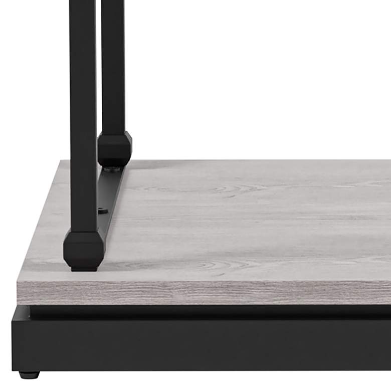 Image 4 Regorra 23 3/4"W Antique White and Black 1-Shelf End Table more views