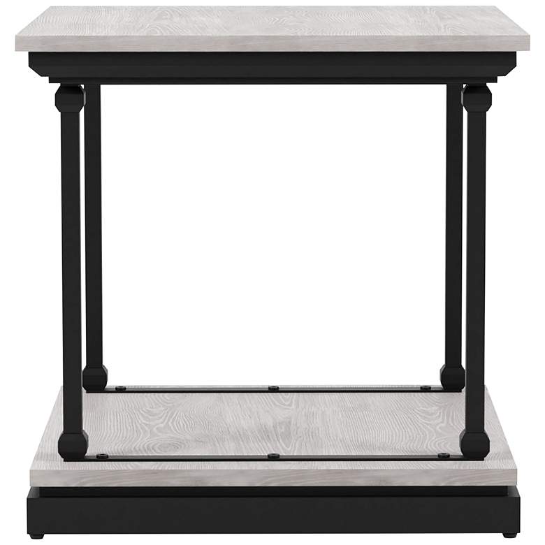 Image 6 Regorra 23 3/4"W Antique White and Black 1-Shelf End Table more views