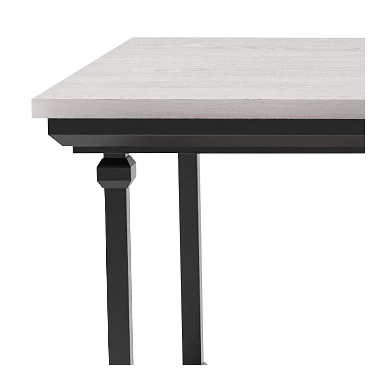 Image 3 Regorra 47 1/4"W Antique White Black 1-Shelf Coffee Table more views