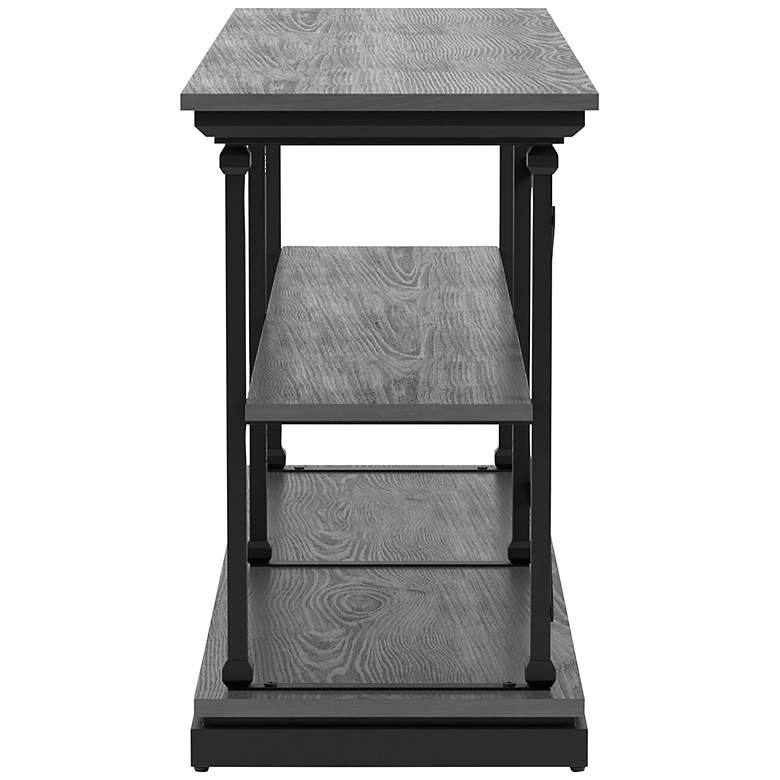 Image 6 Regorra Gray and Black 3-Piece Shelf Coffee Table Set more views