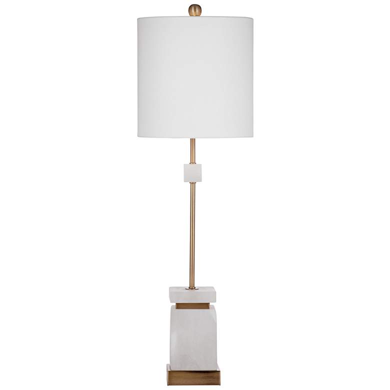 Image 2 Regulus Gold Metal and White Marble Table Lamp