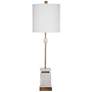 Regulus Gold Metal and White Marble Table Lamp