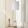 Regulus Gold Metal and White Marble Table Lamp