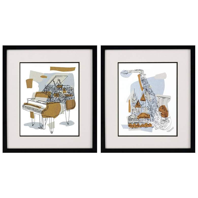 Image 1 Rehearsal A 17"W x 20"H Framed Art Set of 2
