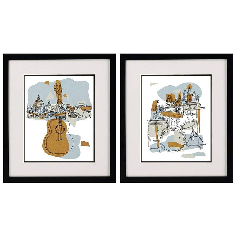 Image 1 Rehearsal B 17"W x 20"H Framed Art Set of 2