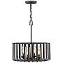 1_Reid 21"H Brushed Graphite 4-Light LED Outdoor Hanging Light