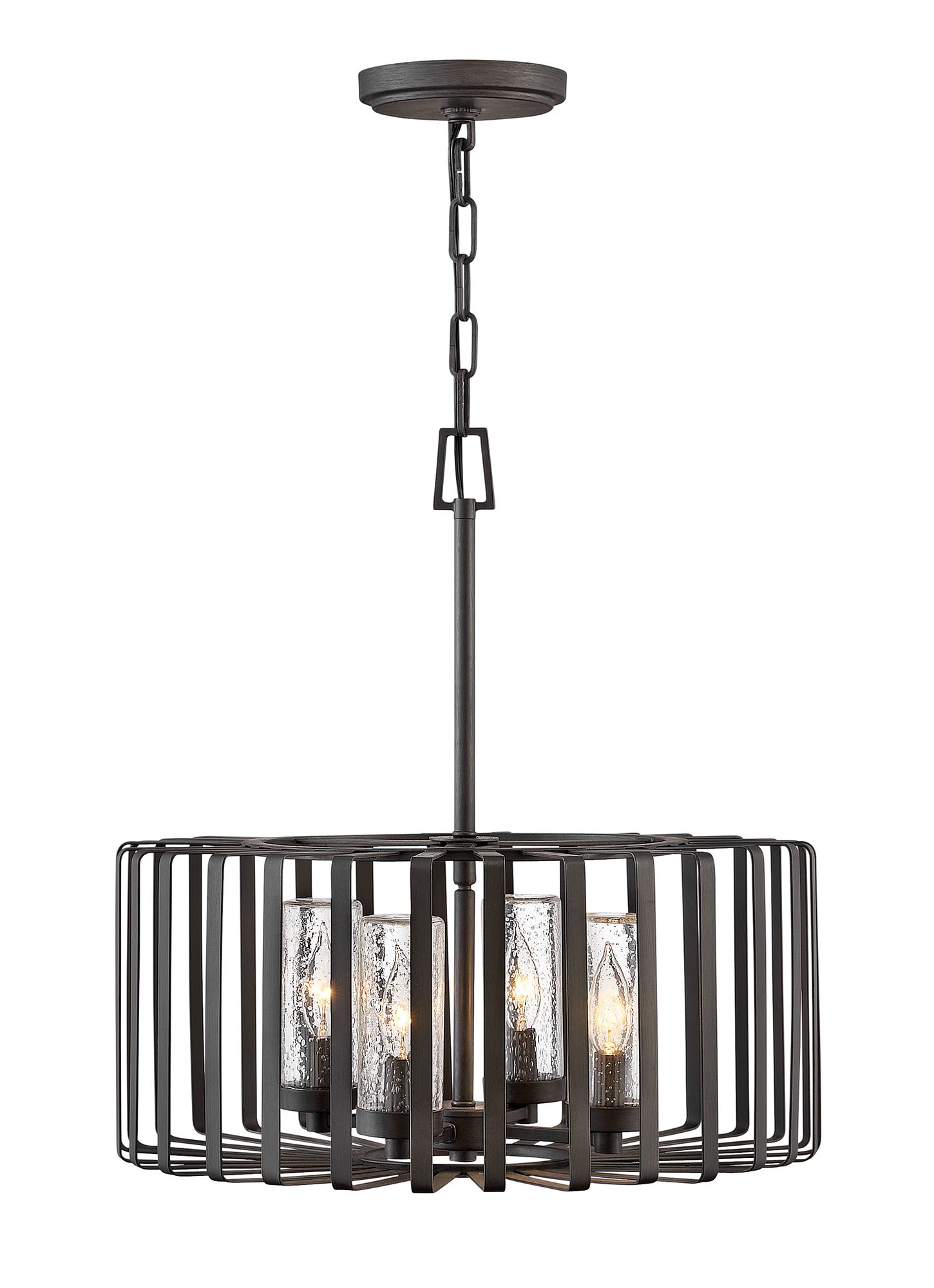 Image 2 Reid 21"H Brushed Graphite 4-Light LED Outdoor Hanging Light more views