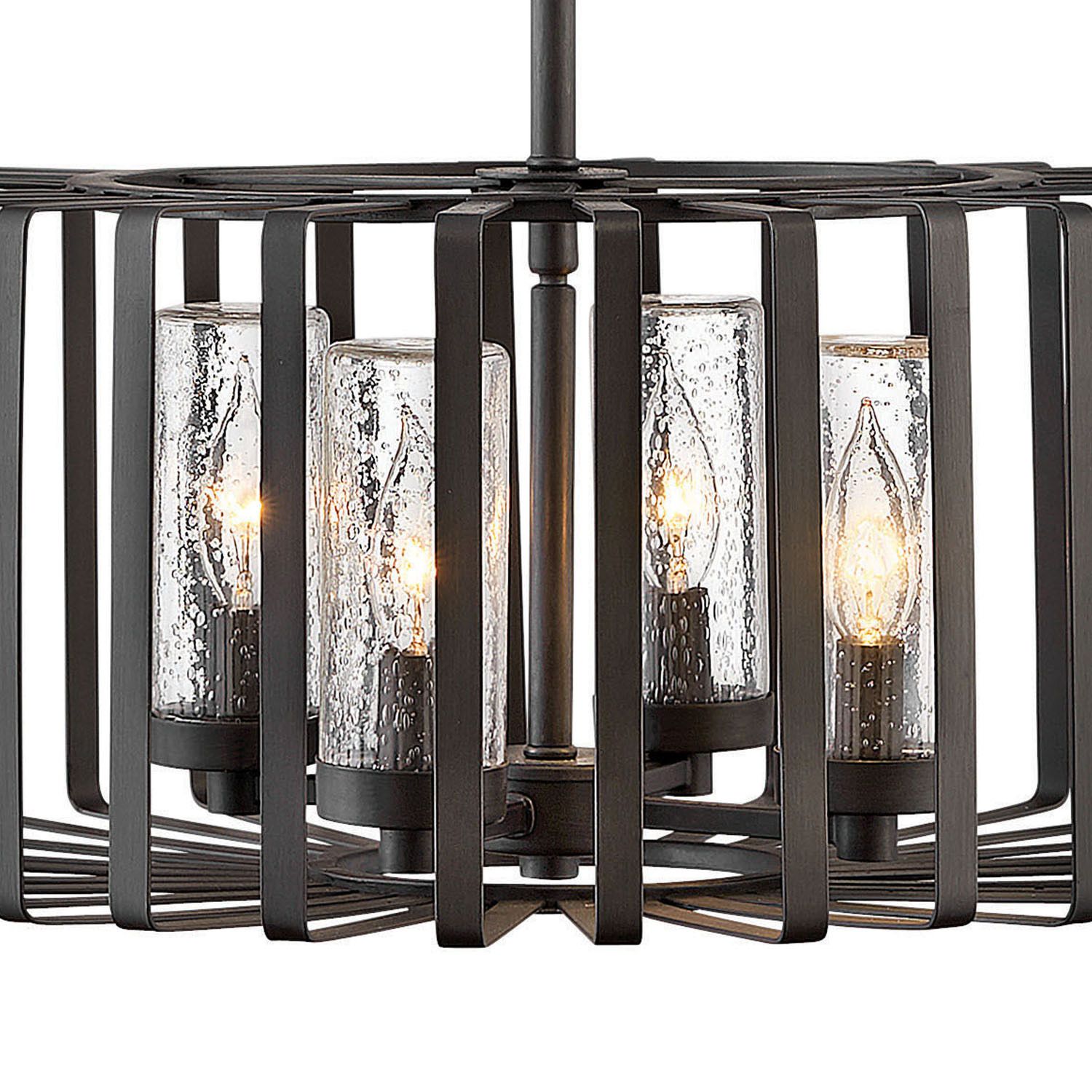 Image 3 Reid 21"H Brushed Graphite 4-Light LED Outdoor Hanging Light more views