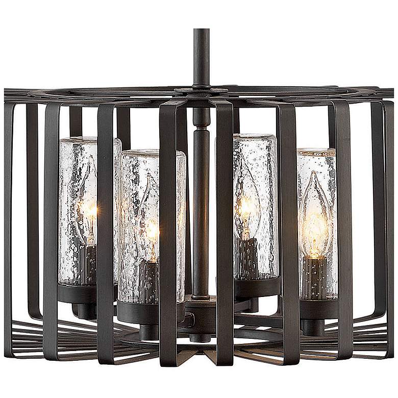 Image 3 Reid 21"H Brushed Graphite 4-Light LED Outdoor Hanging Light more views