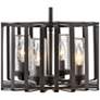 3_Reid 21"H Brushed Graphite 4-Light LED Outdoor Hanging Light more views