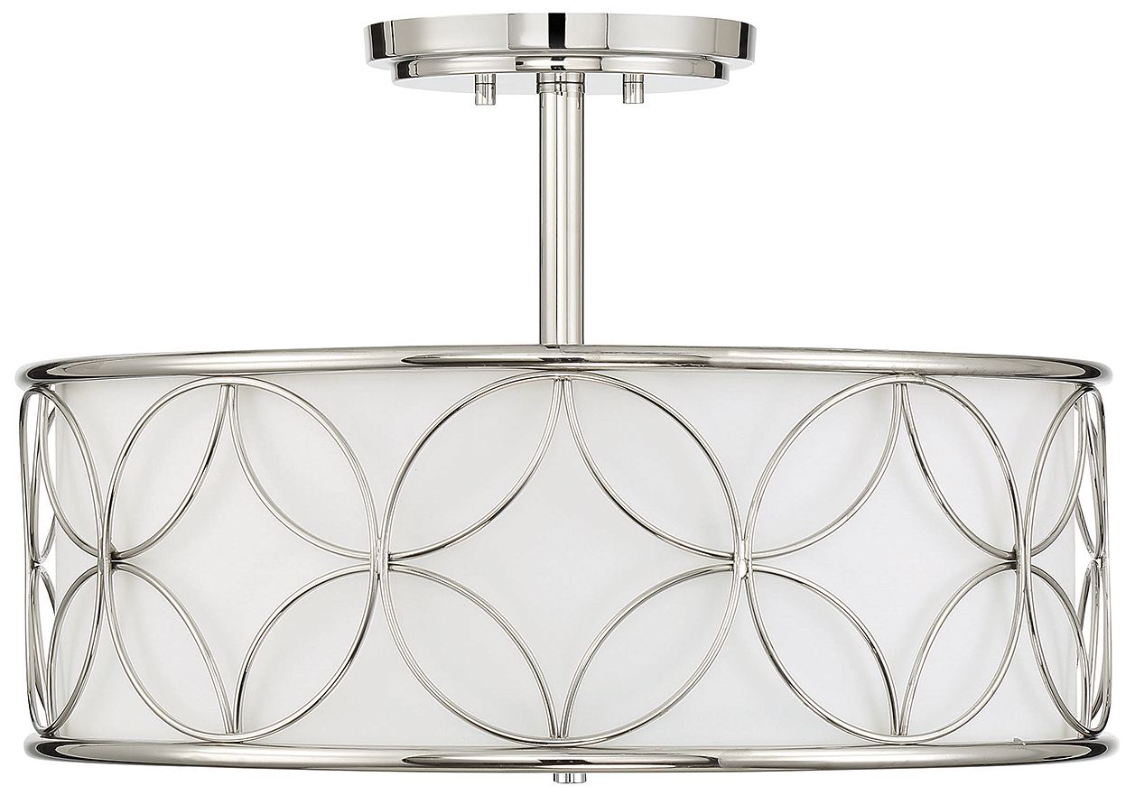 Image 2 Reid 4-Light Ceiling Light in Polished Nickel more views