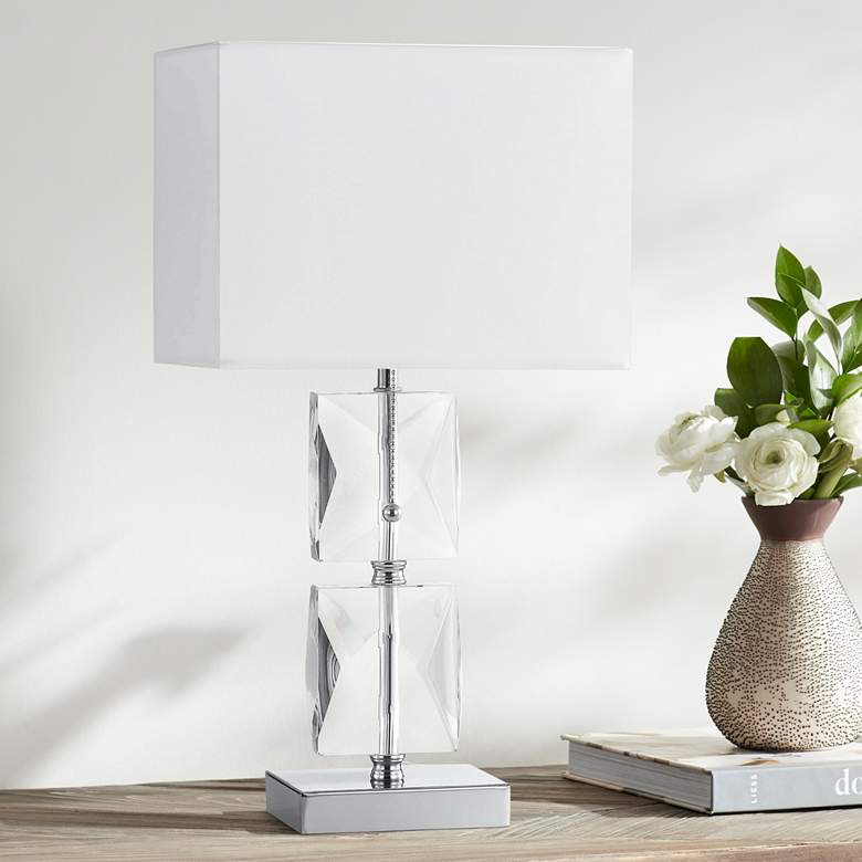 Image 1 Reida 18 1/2 inch High Crystal Accent Table Lamp