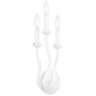 Reign 15 1/4" High Gesso White 3-Light Wall Sconce