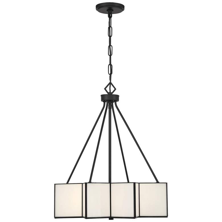 Image 1 Reiling 3-Light Pendant in Matte Black