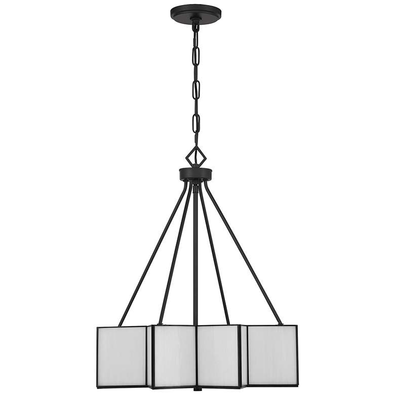 Image 2 Reiling 3-Light Pendant in Matte Black more views