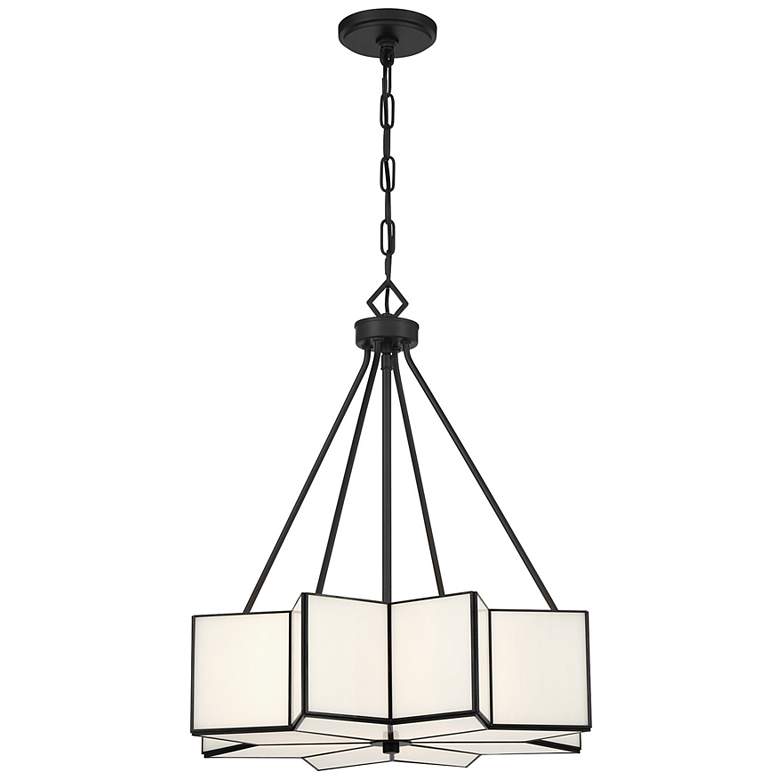 Image 3 Reiling 3-Light Pendant in Matte Black more views