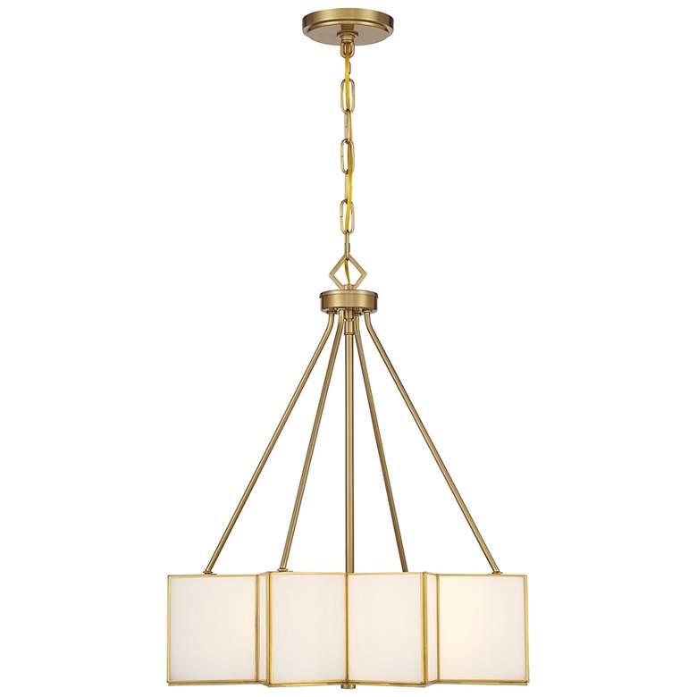 Image 1 Reiling 3-Light Pendant in Warm Brass