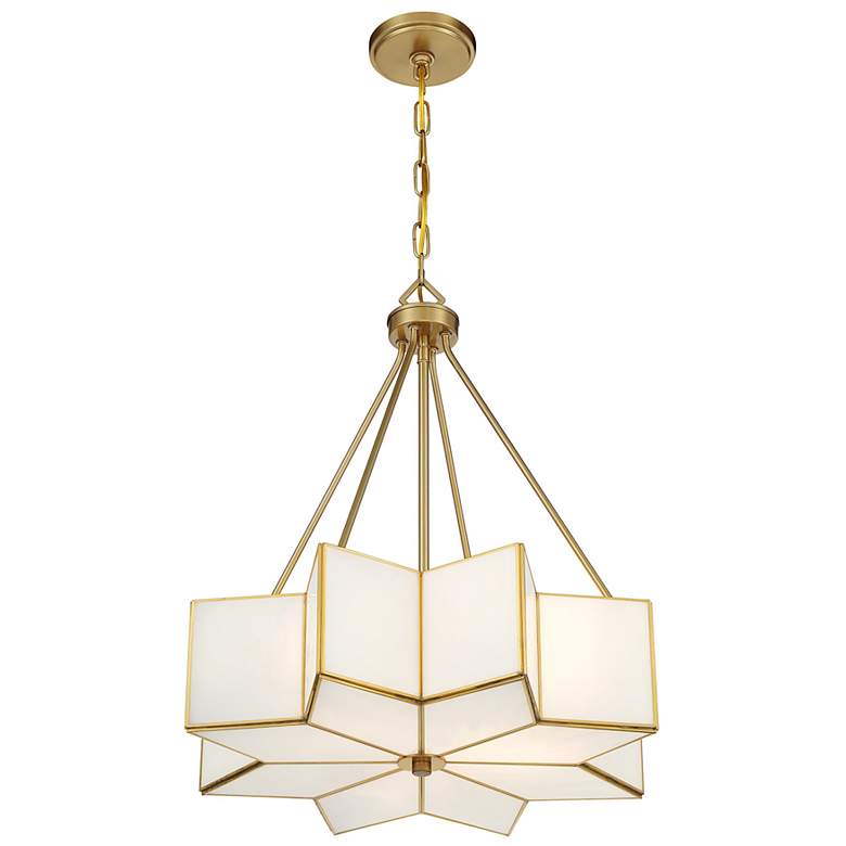 Image 4 Reiling 3-Light Pendant in Warm Brass more views
