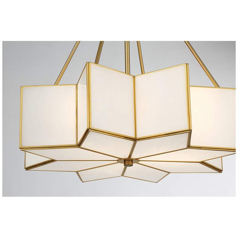 Image 7 Reiling 3-Light Pendant in Warm Brass more views