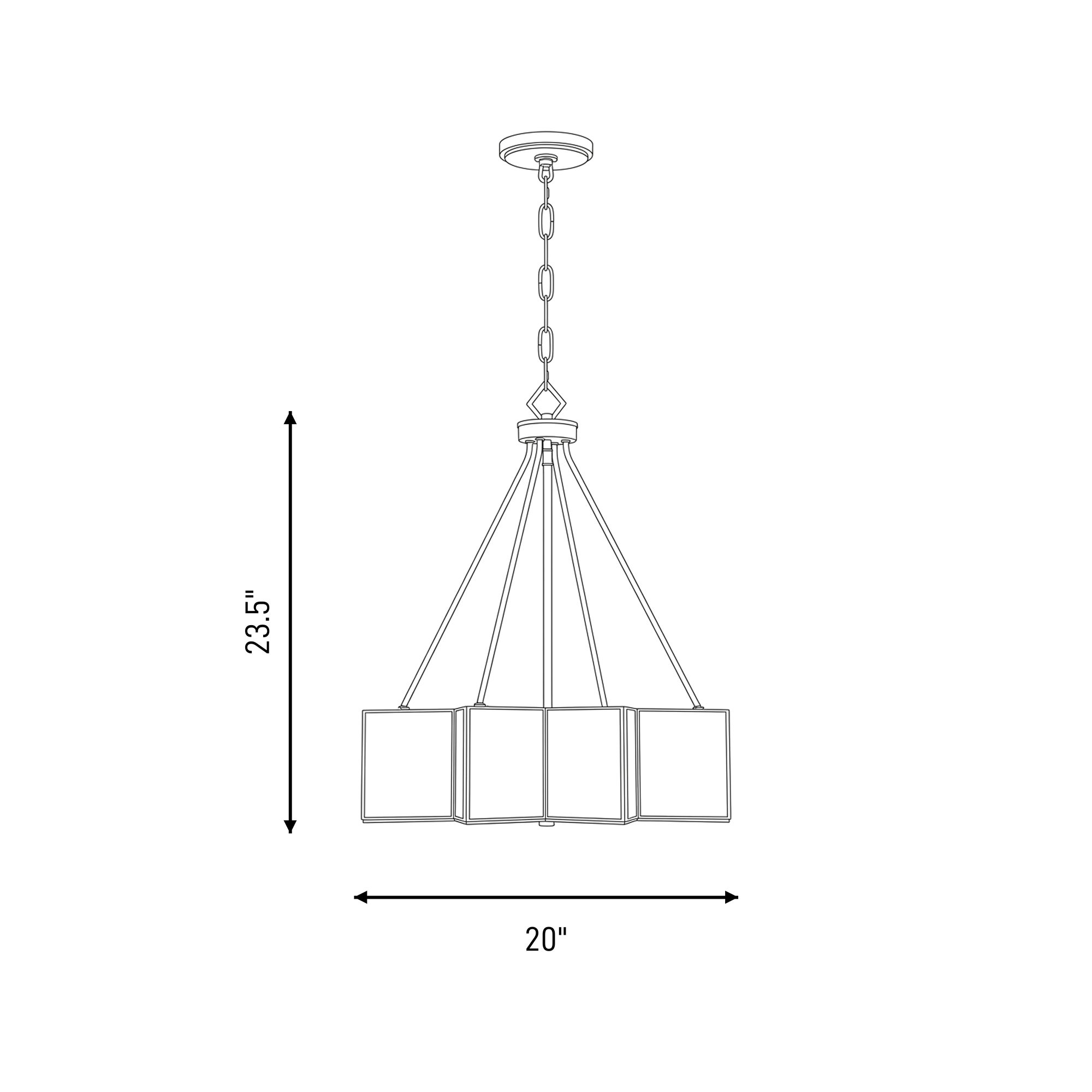 Reiling 3-Light Pendant in Warm Brass