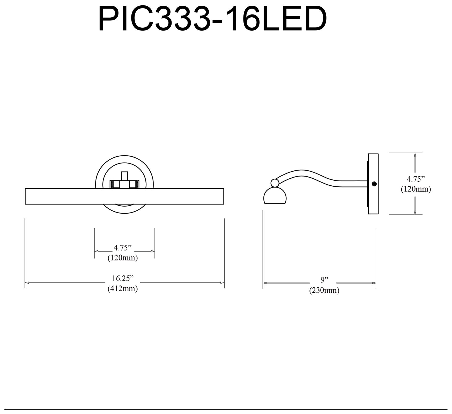 Image 3 Reina 16 1/4" Wide Matte Black Plug-In LED Picture Light more views